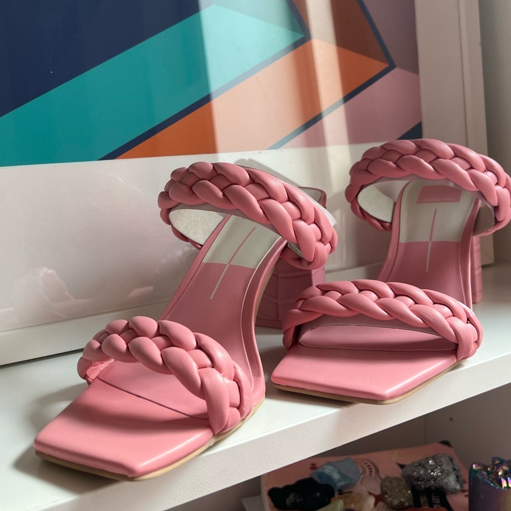 NIB Dolce Vita Paily Heels Pink Size 10